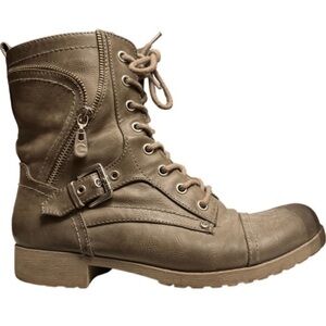 G by Guess Taupe Combat Boots